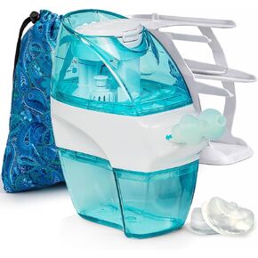 Navage Nasal Care Deluxe Bundle – Powered Nose Cleaner for Congestion Relief w/ 30 SaltPods, Storage Caddy, Sky Blue Travel Bag & Batteries ($137 Value). Sinus Rinse for Clinically Proven Benefits in Kuwait
