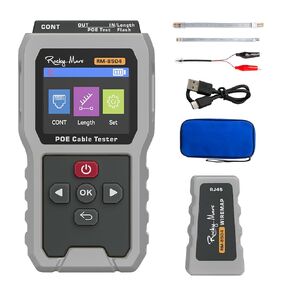 PoE Cable Tester, IEEE 802.3af/at/bt Compliant Network Tester with Port Flash Detection, Cable Length Meter, Continuity Test for CAT5 CAT6, 1500mAh Battery in Kuwait