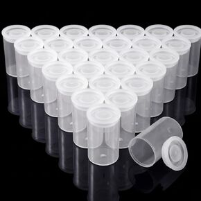 JOVITEC Clear 20 Pack Film Canisters with Caps, 35 mm Empty Camera Reel Storage Containers Case with Lids, Films Developing Processing Tube for Storing Films, Small Accessories in Saudi Arabia