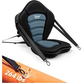 Kayak Seat with Back Support, Paddle Board Seat for Inflatable Boards, 264LBS Capacity Thickened Replacement for Sit on Top Kayak Fishing Canoe in Kuwait