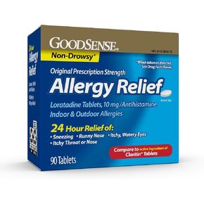 GoodSense Allergy Relief Loratadine Tablets 10 mg, Antihistamine, Allergy Medicine for 24 Hour Allergy Relief in Kuwait