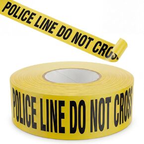 RONDURE Crime Scene Tape - 3 in X 328 feet Police Line Do Not Cross | Yellow Caution Tape Roll for Party Decorations, Halloween, Crime Scene Kitchen, Do Not Enter Tape for Indoor Outdoor Use in Kuwait