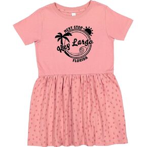 فستان Inktastic Next Stop- Key Largo، فلوريدا للأطفال الصغار in Kuwait