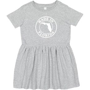 Inktastic صنع في فلوريدا - فستان أبيض للأطفال الصغار in Kuwait