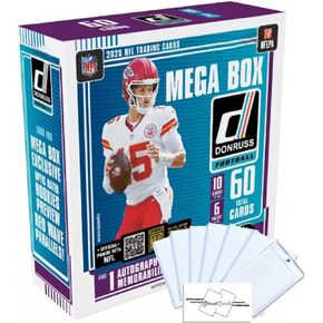 2025 Donruss Football Mega Box with 60 Total Trading Cards + 6 Toploaders + Magnetic Holder and StreetCards Magnet! ابحث عن وسط المدينة! in Kuwait
