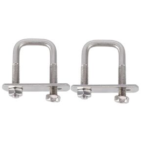 2pcs Stainless Steel U-Bolts Square Clamp Design Screw Damper for Secure Hose and Tube Connections for Automotive and Industrial Applications in Kuwait