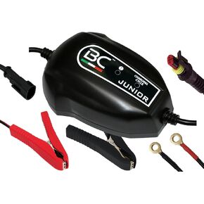 BC Junior 12V 1.5A Intelligent Battery Charger and Maintainer - 8 Step Trickle, Float, and Desulfation for Cars, Motorcycles, ATVs, and Deep Cycle Lead Acid Batteries - Compact Smart Design, U.S. Plug in Saudi Arabia