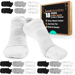 جوارب غير مرئية - مقاومة للرائحة، قابلة للتنفس - قطن مصبوغ باللون الفضي أبيض/أسود/أحادي اللون in Kuwait