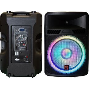 18" PA DJ 4000 Watts Max Power Active Speaker Built-in Battery/Bluetooth/Amplifier/SD/USB/FM Radio in Kuwait