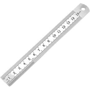 Metric Measuring Tool, Steel Ruler Stainless Metal Straight Precision Double Sided Measuring Tool Scale Metric Accessories 15-40cm(150mm) in Kuwait