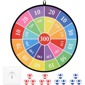 Accmor 29" Large Dart Board for Kids, Kids Dart Board with Sticky Balls, Backyard Outdoor Games Birthday Gifts for 3 4 5 6 7 8 9 10 11 12 Year Old Boys Girls in Kuwait