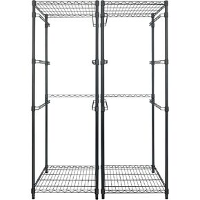 MonsterRAX 5-Tier Heavy Duty Garage Slide Rack for 27-Gallon Totes. Industrial metal organization, 250lb capacity, NSF Certified. (2-Pack) (Bins not included) (Black) in Kuwait