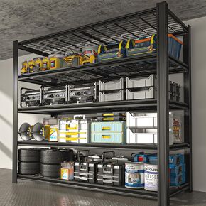 Garage Shelving, Heavy Duty Storage Shelves Metal Shelf Unit Adjustable Industrial Storage Racks for Shop,Warehouse,Basement (5T 84 * 55 * 24, 5) in Kuwait