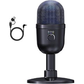 USB Gaming Microphone with Noise Cancellation & RGB Lights - 192kHz/24Bit Condenser PC Mic for Podcast,Streaming,Recording in Saudi Arabia