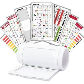 1NMORE 5v5, 7v7 Football Wristbands with Playbook System, Quarterback Wrist Coach for Youth, Flag Football Wrist Bands with Plays Stickers & PVC Cards in Kuwait