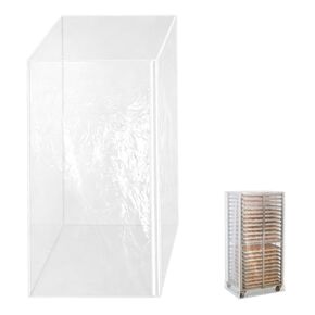 Sheet Pan Bun Rack Cover: Speed Rack Transparent Thick PVC Cover with 3 Sided Zippers for 20 Tier Commercial Bakery Racks, 23"x28"x61" Waterproof Bread Rack Cover in Kuwait