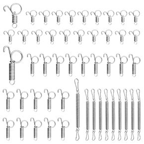 10 Pcs Extension Spring with 2 Clips Hold Small Animals Water Dispenser and 40 PCS Spring Latch for Cages for Fixing Pet Cage Door Rabbit, Wire Cage, Guinea Pig, Squirrel in Kuwait