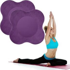 وسائد ركبة لليوجا من جويوندر، قطعتان، وسادة ركبة يوجا سميكة، وسادات تمرين للركبتين والمرفقين والمعصم واليدين والرأس ووسادة الركوع من البيلاتيس in Kuwait