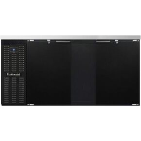 Continental Refrigerator BBC69 Two Section Refrigerated Back Bar Cooler, 69" W x 34-3/4"H, Black Exterior in Kuwait