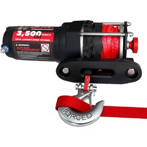 ونش استرداد KING-PRO 3500 رطل ATV UTV، طقم ونش كهربائي 12 فولت مع حبل صناعي 1/4 بوصة × 33 بوصة جهاز تحكم عن بعد سلكي ولاسلكي، IP68 مقاوم للماء للطرق الوعرة in Kuwait