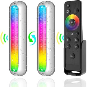 HUSUKU GT1 (2.0) Boat RGB LED Lights Underwater Marine Color Light Kit, SUS316, 2000LM 36LED 12V~24V IP68 Waterproof, Wireless Grouping and Control Auto Sync, for Yacht Boat Dock Deck Fishing Light in Kuwait