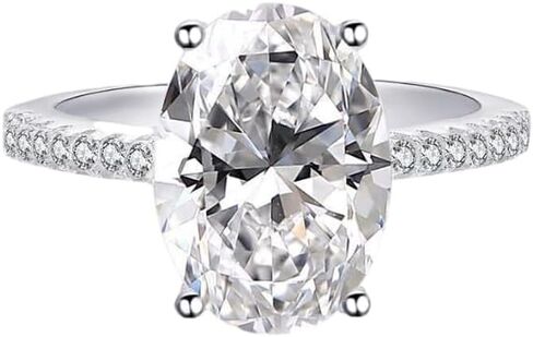Duan Classic Promise Ring 925 Sterling Silver Oval Cut 3ct AAAAA Zircon Cubic Zirconia Promise Engagement Wedding Band Rings Size 6-10 in Saudi Arabia