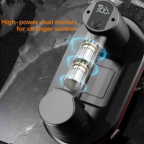 Electric glass suction Cup – Cordless Vacuum Lifter for Tiles, Glass, Marble – Dual Motors, 660 LBS Suction, LCD Display, 4500mAh Battery in Kuwait