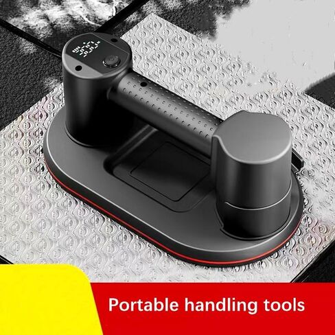 Electric glass suction Cup – Cordless Vacuum Lifter for Tiles, Glass, Marble – Dual Motors, 660 LBS Suction, LCD Display, 4500mAh Battery in Kuwait