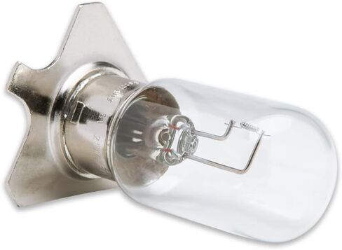 Technical Precision 25W 6V Incandescent Miniature Medical, Microscope Lamp Light Bulb Replacement for Carl Zeiss 125/16 Slit Lamp Light Bulb P47D Double Contact Base with Flange - Clear - 1 Pack in Kuwait