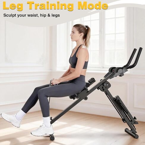 آلة تجديف قابلة للطي 3 في 1، مدرب أساسي AB مقاوم قابل للتعديل مع شاشة LCD، صالة ألعاب رياضية منزلية من الفولاذ الكربوني 265 رطل، سهلة التجميع in Kuwait