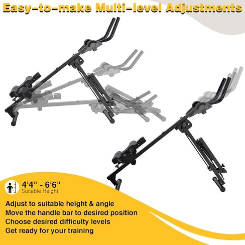 آلة تجديف قابلة للطي 3 في 1، مدرب أساسي AB مقاوم قابل للتعديل مع شاشة LCD، صالة ألعاب رياضية منزلية من الفولاذ الكربوني 265 رطل، سهلة التجميع in Kuwait
