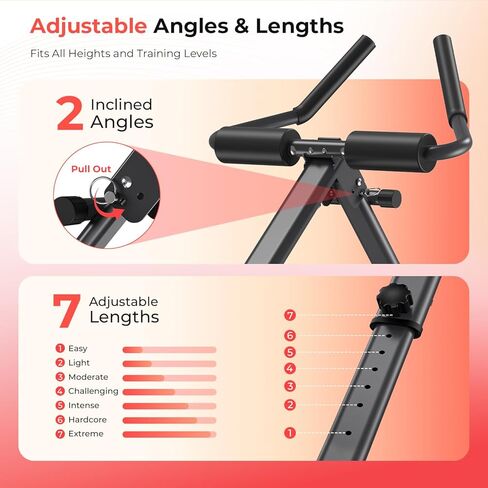 Ab Machine and Rowing Machine, 2 in 1 Rowing Machines for Home with 2 Adjustable Inclined Angles,Quiet & Foldable Rower Machine with 7 Adjustable Handle Heights,260 LBS,Row Machine for Home Black in Kuwait