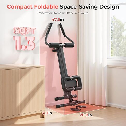 Ab Machine and Rowing Machine, 2 in 1 Rowing Machines for Home with 2 Adjustable Inclined Angles,Quiet & Foldable Rower Machine with 7 Adjustable Handle Heights,260 LBS,Row Machine for Home Black in Kuwait