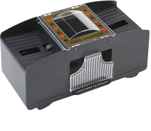 Automatic Card Shuffler for 1-2 Decks of Cards, Compatible with UNO, Poker, Skyjo, Skip BO, Electric Card Shuffler, Black in Kuwait