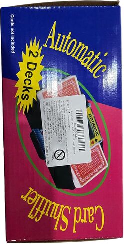Automatic Card Shuffler for 1-2 Decks of Cards, Compatible with UNO, Poker, Skyjo, Skip BO, Electric Card Shuffler, Black in Kuwait