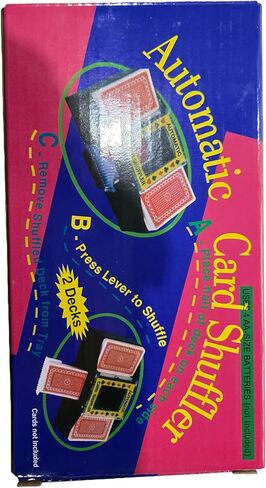 Automatic Card Shuffler for 1-2 Decks of Cards, Compatible with UNO, Poker, Skyjo, Skip BO, Electric Card Shuffler, Black in Kuwait