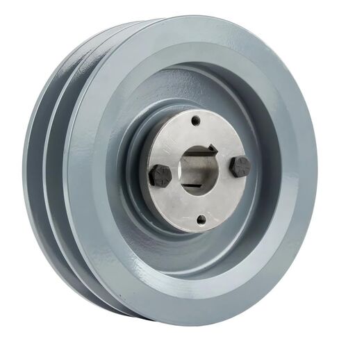 ضاغط 2BK65H/H-1 بكرة أخدود مزدوجة 6.25 بوصة - لجزء نقل الطاقة لضاغط الهواء Masterdrive - استبدال بكرة الحديد الزهر/الحزام B القسم 5 لتر مع جلبة Sheave 1 بوصة - فولاذ صلب رمادي in Saudi Arabia
