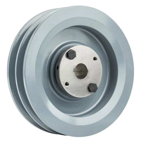 2BK65H/H-3/4 Compressor 6.25" Dual Groove Pulley - for Masterdrive Mechanical Power Transmis Part - Cast Iron Pulley Replacement/Belt B Section 5L w/ 3/4" Sheave Bushing - Gray Solid Steel in Saudi Arabia