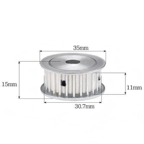 Timing Belt Drive Pulley 5M AF Type Timing Pulley D Hole 20Teeth Synchronous Wheel Belt Width 11/16/21/27mm(Width 11mm-Bore 8 * 7.5) in Saudi Arabia