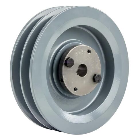 2BK65H/H-5/8 Compressor 6.25" Dual Groove Pulley - for Masterdrive Mechanical Power Transmis Part - Cast Iron Pulley Replacement/Belt B Section 5L w/ 5/8" Sheave Bushing Gray Solid Steel in Saudi Arabia