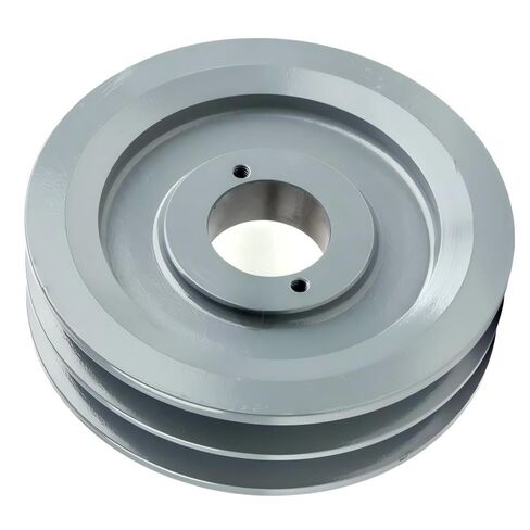 2BK65H/H-5/8 Compressor 6.25" Dual Groove Pulley - for Masterdrive Mechanical Power Transmis Part - Cast Iron Pulley Replacement/Belt B Section 5L w/ 5/8" Sheave Bushing Gray Solid Steel in Saudi Arabia