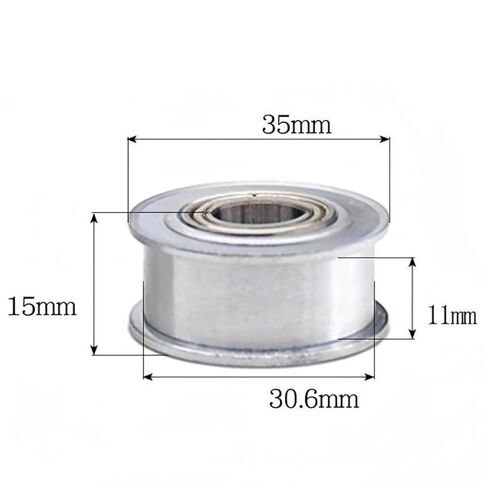 Timing Belt Drive Pulley Idler Timing Pulley Width 11/16/21/27mm Belt Bearing Gear 5M 19Tooth(Toothless AF11 Bore 5) in Saudi Arabia