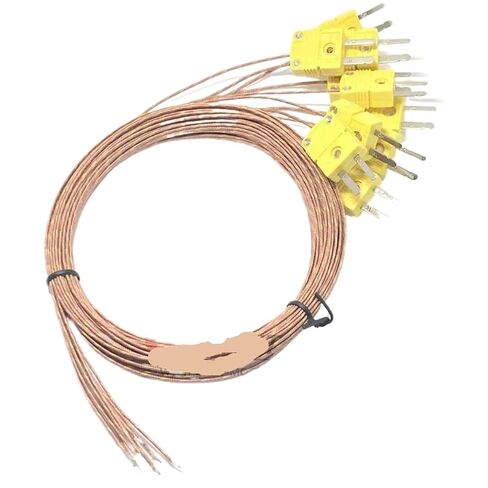 Type K Tetrafluoro/Fiberglass Solder Joint Temperature Measuring Line Thermocouple with Mini Plug(K Type 30AWG 0.5M) in Kuwait