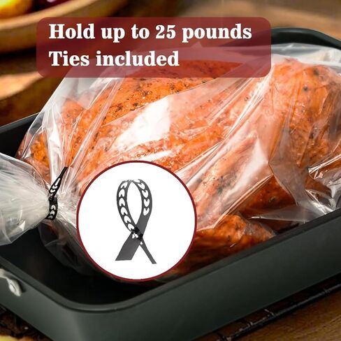 10× Oven Bags Turkey Size with Ties Large Size Turkey Cooking Bags for Oven, Locks in Juices for Flavorful Turkey,Thanksgiving, Christmas Cooking in Saudi Arabia