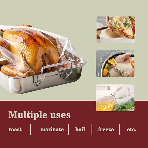 10× Oven Bags Turkey Size with Ties Large Size Turkey Cooking Bags for Oven, Locks in Juices for Flavorful Turkey,Thanksgiving, Christmas Cooking in Saudi Arabia