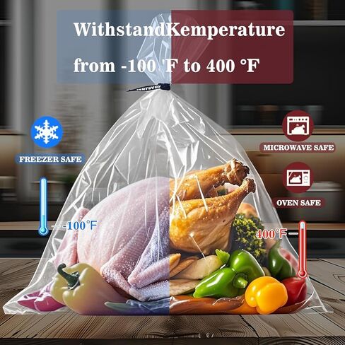 10× Oven Bags Turkey Size with Ties Large Size Turkey Cooking Bags for Oven, Locks in Juices for Flavorful Turkey,Thanksgiving, Christmas Cooking in Saudi Arabia