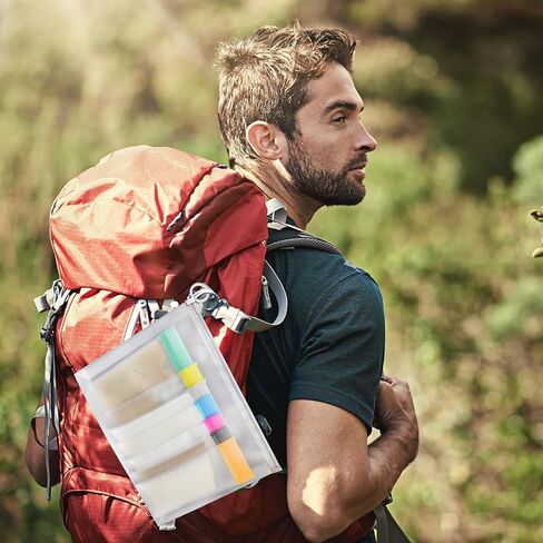 14PCS Protein Powder Travel Container Set, Reusable Powder Supplement Container To Go Reusable Protein Powder Bags and 2pc Large Standable Zip Bags for Workout, Fitness, Travel in Kuwait