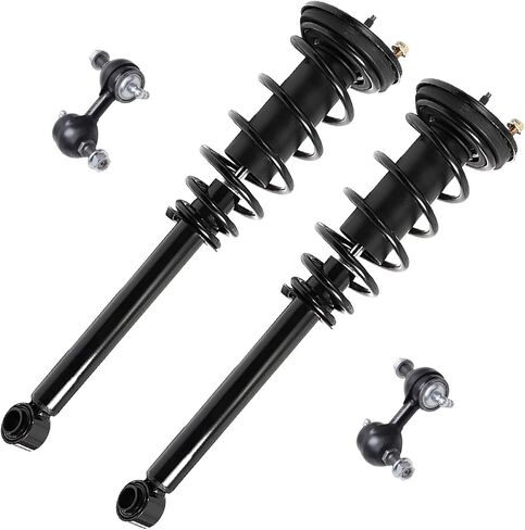 Detroit Axle - Front Struts Sway Bars for VW Golf Jetta CC Beetle Passat Audi A3 Quattro Complete 2 Struts with Coil Spring 2 Front Sway Bars Replacement Suspension Kit in Saudi Arabia