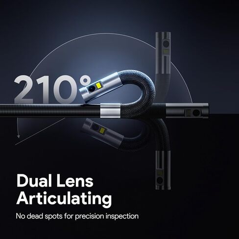 Two-Way Articulating Borescope Camera with Light, DEPSTECH Industrial Endoscope with Articulated Probe, Flexible Mechanic Snake Inspection Camera for Wall Automotive Engine Inspect-5FT in Kuwait