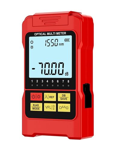 Optical Fiber Power Meter, with 2mW Visual Fault Locator, FC/SC/ST Interface, Portable OPM-VFL Fiber Optic Cable Tester, Supporting RJ45 Testing, Non-Rechargeable Needing Battery in Kuwait